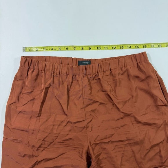 Theory Slim Cargo Flat Twill Jogger Pants Walnut Brown - Picture 6 of 7